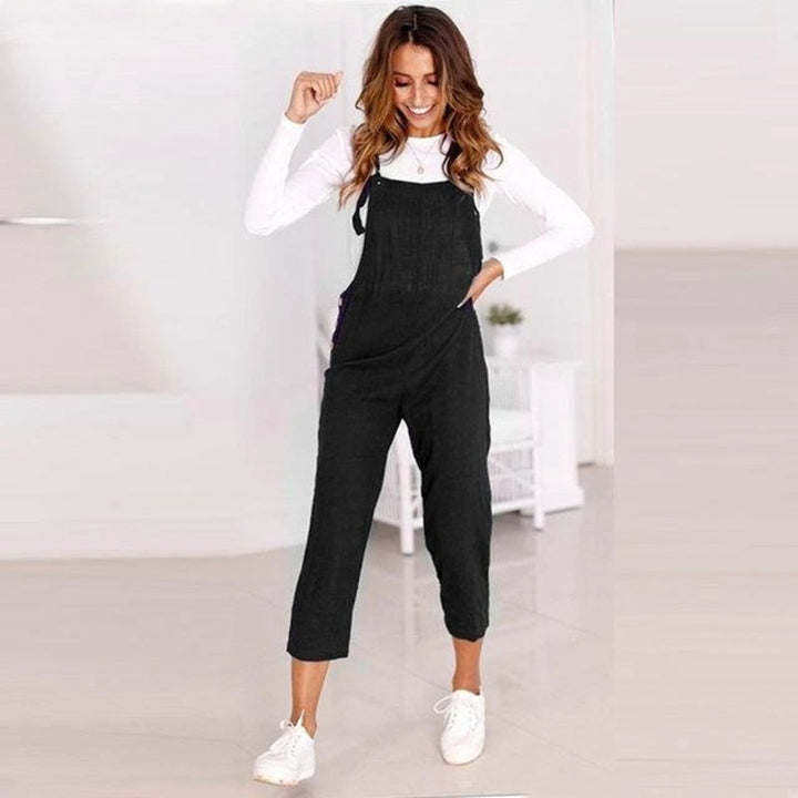 Dame Jumpsuit – Ermeløs – Justerbare Stropper – Avslappet Passform – Cropped Lengde